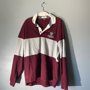 Tailor Vintage Red and Grey Rugby Shirt